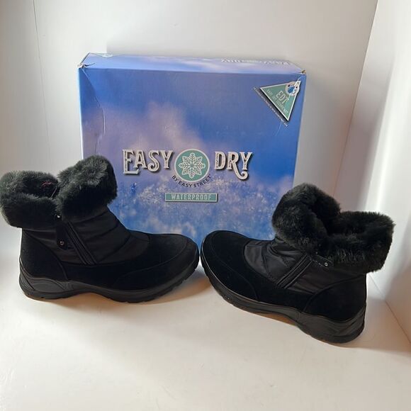 Easy Street Easy Dry by Frosty Waterproof Boots Black size 6M - Picture 3 of 5